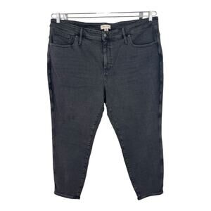 Madewell Jeans 10" High rise skinny denim dark gray size 28W NEW